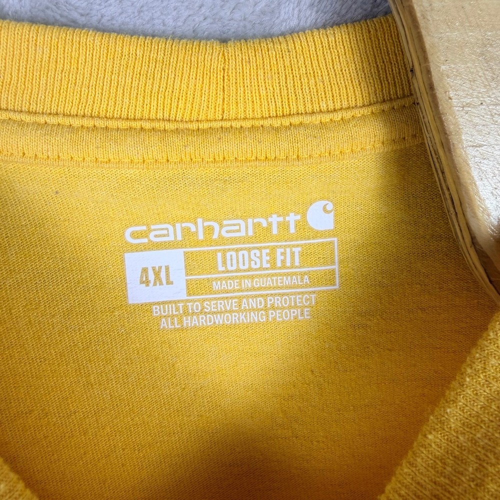 [Lot of 2] Carhartt Pocket T-Shirt Mens 4XL Loose Fit Navy Blue And Yellow - Picture 3 of 9